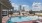 Pool with view of Indianapolis skyline